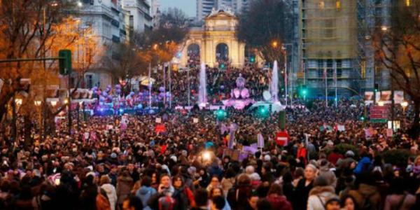 Imagen de archivo de la manifestación feminista del 8M en Madrid.