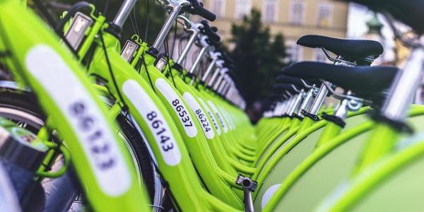 Bicicletas de alquiler en su calzada