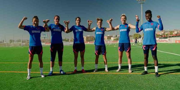 El Atleti Féminas apoya una campaña que da a conocer la psoriasis