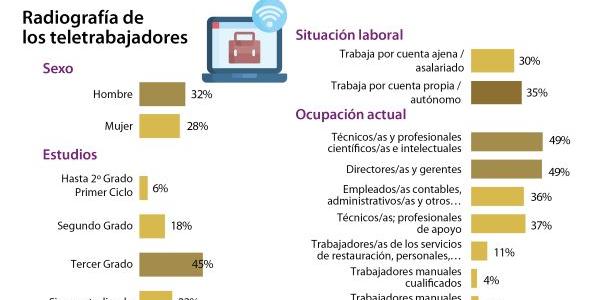 Perfil de los trabajadores que más realizaron teletrabajo 