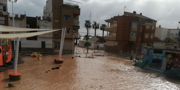 Efectos de la borrasca Gloria en Los Alcázares