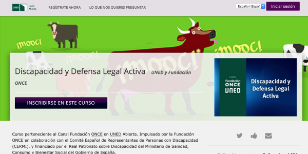 Un total de 562 personas se han inscrito hasta el momento en el curso 'Discapacidad y Defensa Legal Activa'.