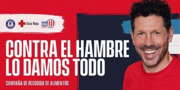 Cholo Simeone lidera la iniciativa "Contra el hambre lo damos todo"