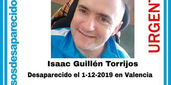Desaparecido en Valencia Isaac Guillén Torrijos.