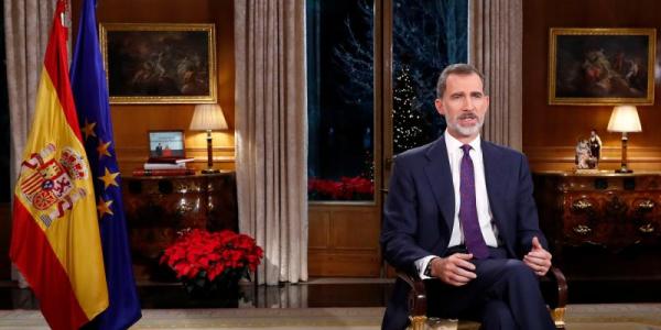 Felipe VI, en el discurso de Nochebuena de 2018. Foto: Casa Real