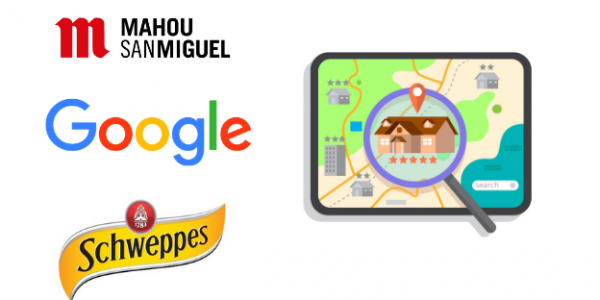 Logos de Google, Mahou y Schweppes en una campaña para salvar la hostelería