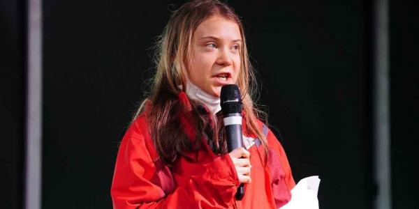 Greta Thunberg es el centro de todas las informaciones de la COP26