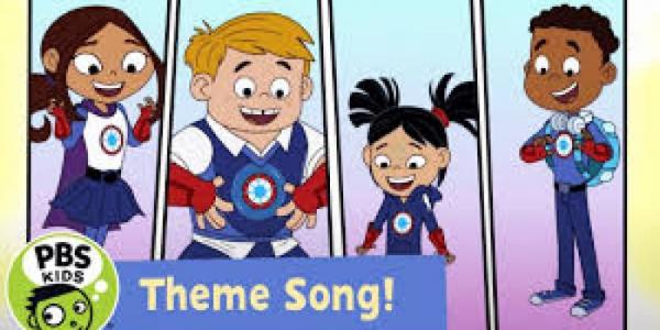 Imagen de los cuatro protagonistas de la serie de animación, Hero Elementary