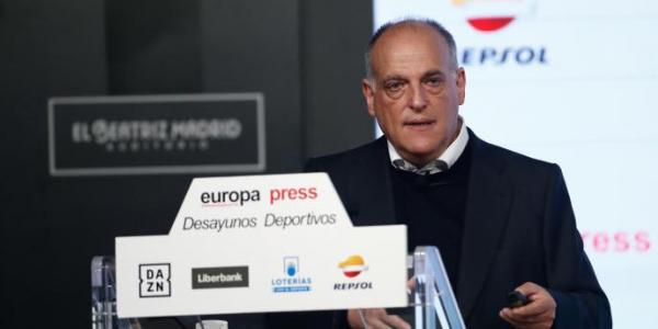 Javier Tebas ha analizado la actualidad del fútbol en los Desayunos Deportivos de Europa Press