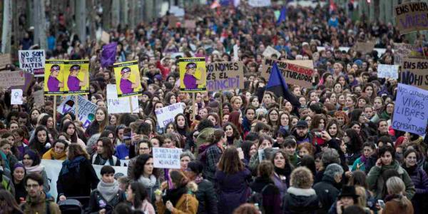 La primera huelga feminista se convocó el pasado 2018. Efe
