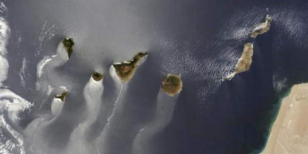 Imagen de las Islas Canarias desde un satélite foto de EFE