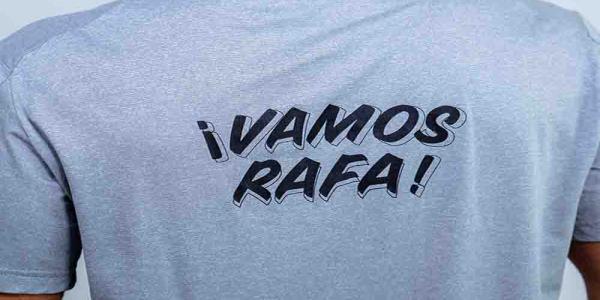 Rafa Nadal saca camisetas y mascarillas con el lema "Vamos Rafa"