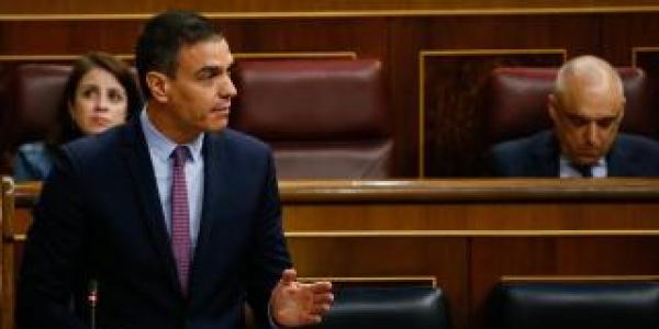 Pedro Sánchez ofreciendo un discurso