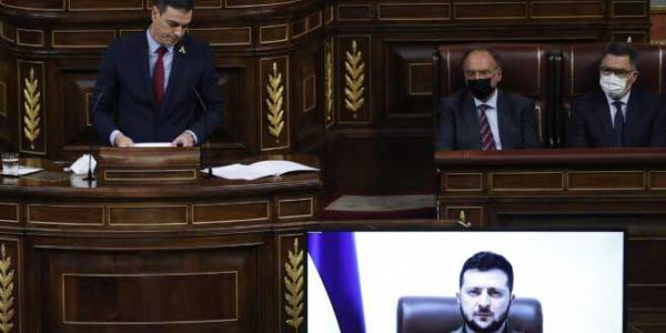 Volodimir Zelenski ha entrado en el Congreso de los Diputados 