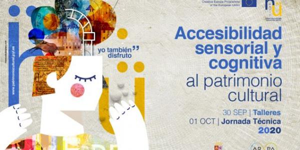 Cartel sobre las jornadas de accesibilidad en el patrimonio en Castilla y León