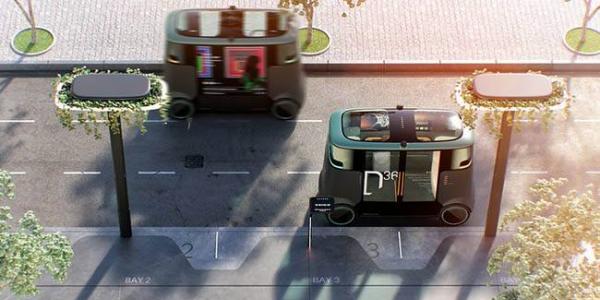 Imagen ficticia mostrando una calle del futuro con coches autónomos