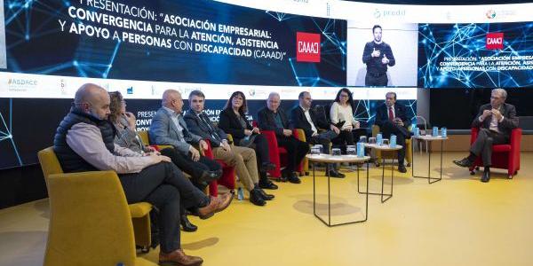 Presentación de la CAAAD con el presidente del Cermi y los dirigentes de las ocho entidades 