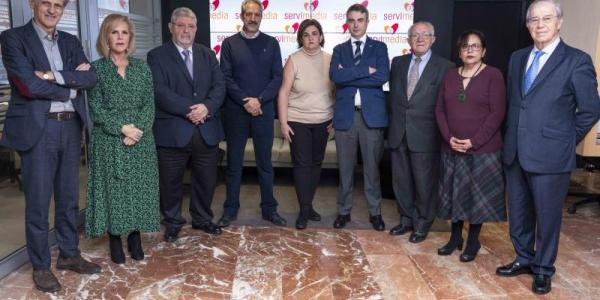 Los participantes en el debate sobre el Autismo en Servimedia. Foto de Jorge Villa