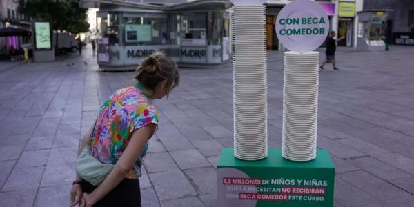 Gráfico sobre la desigualdad con la beca comedor