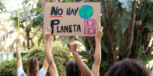 Manifestación en contra del cambio climático