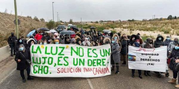 Manifestación en la Cañada Real