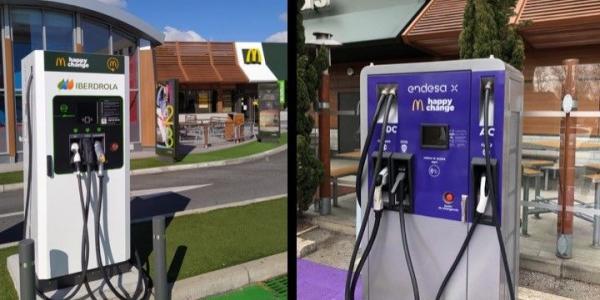 Cargadores para coches eléctricos en McDonald's / Imagen de elmundoecologico.es