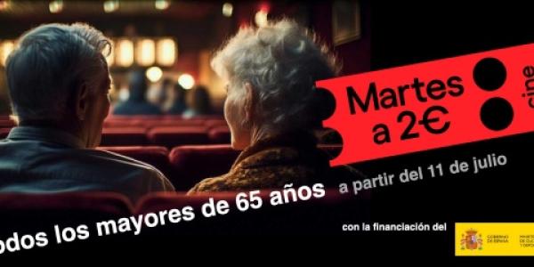 Los mayores de 65 podrán ir al cine por dos euros