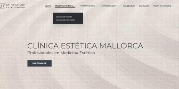 Página web de Centro de estética Palma de Mallorca