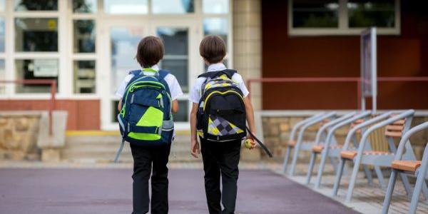 Alumnos de un colegio en Cataluña 