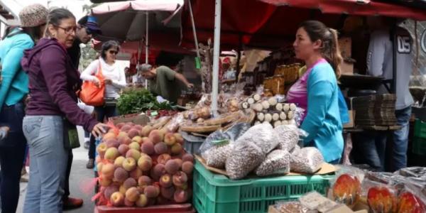 En el mercadillo de los fines de semana los turistas pueden adquirir la fruta que se cultiva en los alrededores, conocida por su gran calidad.