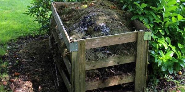 Ejemplo de compostaje en un jardín