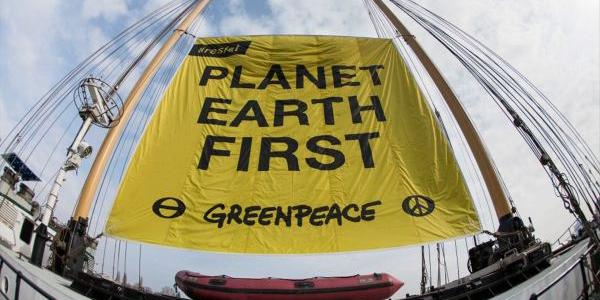 Pancarta de Greenpeace