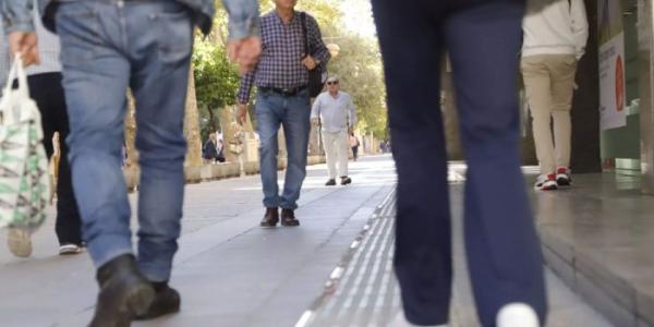 Ruta para personas con discapacidad visualen el centro de Córdoba