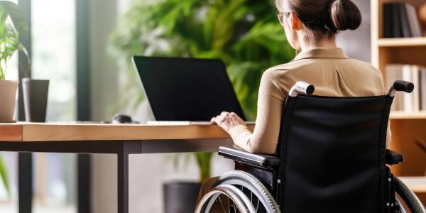 Persona con discapacidad en su trabajo