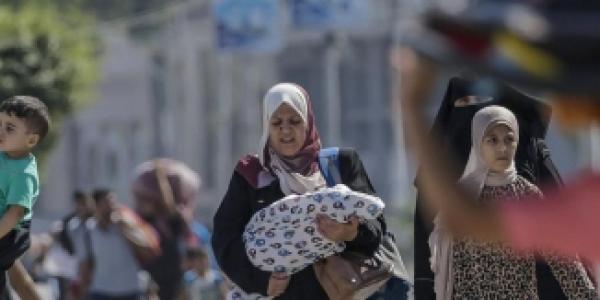 Gente sufriendo el conflicto actual en Gaza