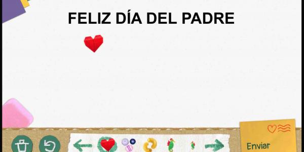 El doodle del Día del Padre permite crear y enviar una felicitación virtual a través de Google