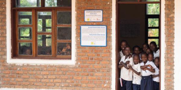 Una escuela misionera en la República Democrática del Congo