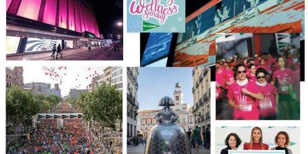 Collage realizado por El Corte Inglés que muestra varias de sus actividades para la sociedad en 2019