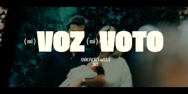 Cartel de la campaña 'Mi Voz, Mi Voto' de pacientes con ELA 