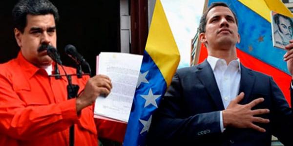 Nicolás Maduro y Juan Guaidó