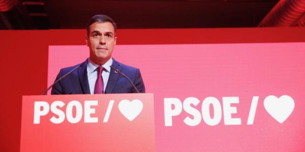 Pedro Sánchez presenta el eslogan de la campaña electoral del PSOE / Archivo