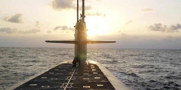 Un misil balístico submarino en un buque de EEUU/Foto: Lt. Rebecca Rebarich/AP