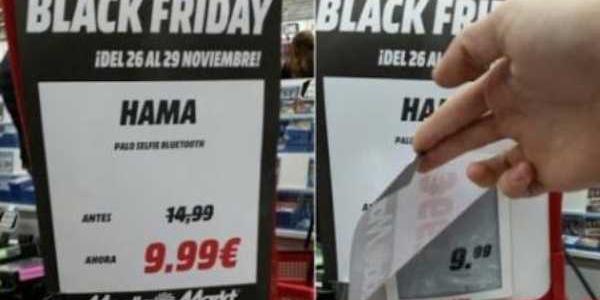 Durante las rebajas del Black Friday no es oro todo lo que reduce Ejemplo de estafa en rebajas durante Black Friday en Media Markt 2024