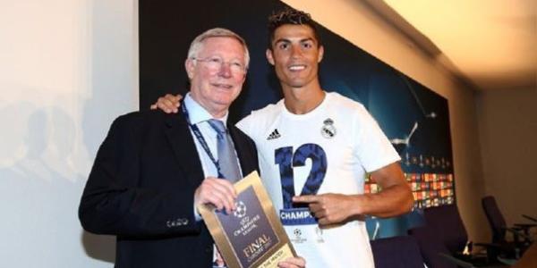 Alex Ferguson junto a Cristiano Ronaldo