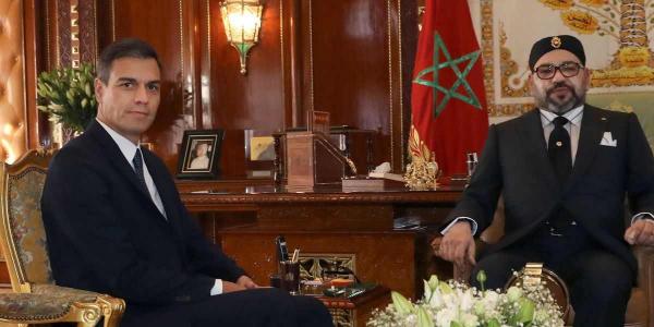 Pedro Sánchez y el rey Mohamed VI de Marruecos se reúnen