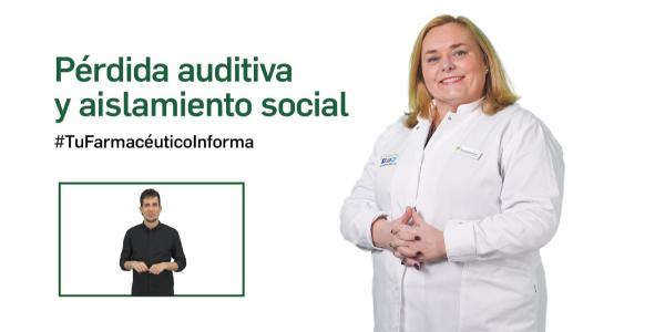 Cartel del canal Farmacéuticos con la incorporación del lenguaje de signos 