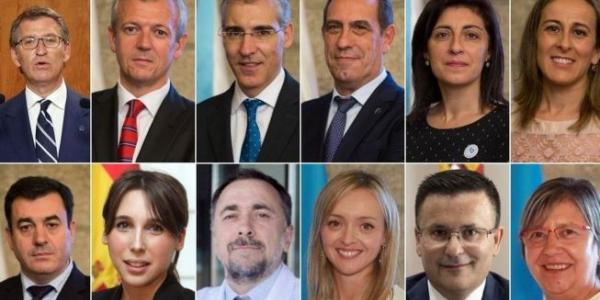 nuevo equipo de Feijóo para la Xunta de Galicia 