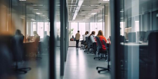 Personas trabajando en una oficina