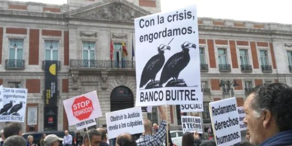 Manifestación anti desahucios en Madrid 