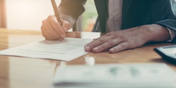 Firma de un testamento